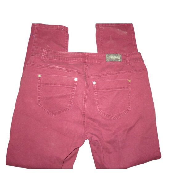 ZOO Fuchsia Denim Jeans High Waist size 16 inseam 28.5 - Picture 3 of 6